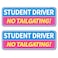 Student Driver Magnet for Car - 2-Pack Reflection Magnetic Bumper Sticker Set - Apologies in Advance &amp; NO Tailgating! - Removable Novice Driver Safety Attention Sign (Blue)