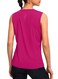 YYV Women's Workout Tank Tops Lightweight Sleeveless Shirts for Women Loose Fit Tops for Athletic Running Tennis Yoga (Rose Red Large)