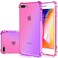 Gufuwo for iPhone 8 Plus Case, iPhone 7 Plus Case, Gradient Slim Anti Scratch Soft Clear TPU Phone Case Cover Shockproof Case for iPhone 7 Plus/8 Plus (Pink/Purple)