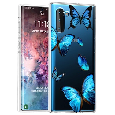 Zoeirc Case for Galaxy Note 10 Case/for Samsung Note 10 5G Case Clear Case for Girls Women, Soft TPU Shockproof Protective Transparent Phone Case Cover for Samsung Galaxy Note 10 5G (Butterfly)
