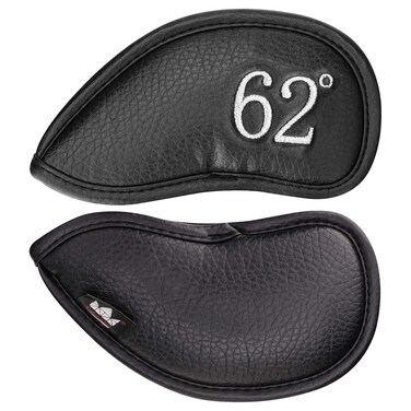 Craftsman Golf 1pc 62&deg; Left Handed Synthetic Leather Black Golf Club Head Cover Wedge Iron Protector 62 Degree (1pc 62&deg;)