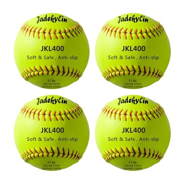 Jadekylin Safety &amp; Soft Softball for Practice,Training and Recreation (JKL400 4-Pack, 11 inch)