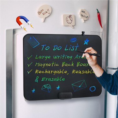 ROYALITA 20-Inch LCD Writing Tablet, Writing Board Note Board for Fridge, Dry-Erase &amp; Sticky Note Alternative for Home &amp; Office, Large Reusable Writing Pad with Built-in Magnets &amp; Instant Erase