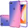 Gufuwo for iPhone 8 Plus Case, iPhone 7 Plus Case, Gradient Slim Anti Scratch Soft Clear TPU Phone Case Cover Shockproof Case for iPhone 7 Plus/8 Plus (Blue/Pink)