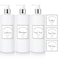 3 Pieces 16oz Pump Bottle Set Shampoo and Conditioner Bottle Plastic Refillable Soap Dispenser Shower Dispenser with 6 Label Sticker for Lotion Body Massage (Silver and White)