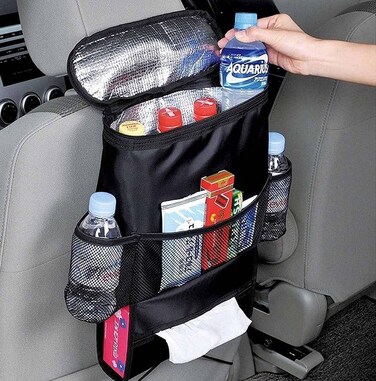 AUTOARK Car Seat Back Organizer and Cooler Set,Multi-Pocket Travel Storage Bag(Heat-Preservation and Waterproof),Bigger-Capacity,AK-054