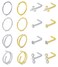MODRSA Nose Rings Nose Rings Hoops Nose Ring Surgical Steel Nose Piercings Jewelry Double Hoop Nose Rings for Women Gold Nose Rings 20 gauge