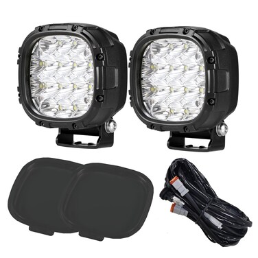 BIGLION.X 4 Inch 160W 18800LM Round LED Offroad Lights Driving Spotlights Fog Light Super Bright Bumper Off Road Driving Light with Wiring Harness IP68 for Pickup Trucks SUV ATV UTV