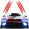 iwannachange 2pcs Monster Claw Marks Headlight Car Sticker Stripes Scratch Decal Vinyl for Sports Cars SUV Pickup Truck Window Motorcycles ect (Red)