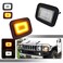 Tonsya Compatible With 2003 2004 2005 2006 2007 2008 2009 Hummer H2 Front Corner Turn Signal Parking Lights &amp; Daytime running lamps 2 IN 1 Clear Lens Amber &amp; White 15060530 15060529
