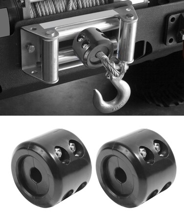 Reswish 2pcs Winch Stopper,Winch Cable Hook Stopper,Winch Cable Stopper Rubber Winch Stopper,Car Accessories Winch Rope Bump Shock Saver Dampener Absorbent Stopper,Winch Stopper (Black)