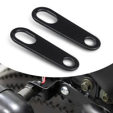 leediga 2 PCS Turn Signal Light Mount, Rear Indicator Light Positioner, Shock Absorber Bracket, Universal for Most Motorcycles (Black #Straight Bracket)