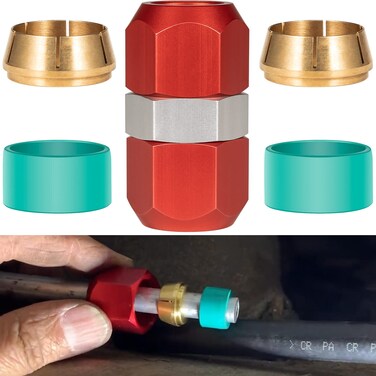 800-642 Line Splice Fit for 1/2 in. Aluminum Lines, Works for A/C, coolant, heater, oil, P/S return, and trans line repairs