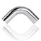 90 Degree 3" (76mm) OD Elbow Aluminum Intercooler Pipe Piping, Air Intake Tube, 1.5D Radius, High Class Brushed Finish