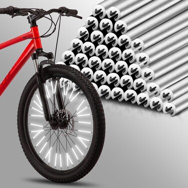 PSLER 36 PCS Spokes Reflectors - Spoke Skin Spoke Covers Trim Wrap Cover Decoration Protector Pipe Motorcycle Motocross Pit Dirt Bike