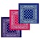 la ceida Cotton Bandanas for Men &amp; Women Paisley Cowboy Bandana Handkerchiefs for Hair 22x22 (3pcs Purple/Rose/Sapphire)