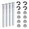 UZZH 16 PCS Car Door Hinge Pin Kit for 1988-2002 Chevy GMC C1500 C2500 K1500 K2500 K3500, Door Hinge Roll Pins and Bushing Repair Kits (4 pins 2 Door) with E-Ring Clamp