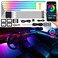 Dreamcolor Acrylic Interior Car LED Strip Light with Wireless APP, RGB 18 in 1 with 175 inches 593 LEDs Fiber Optic Ambient Lighting Kits, 16 Million Colors Sound Active Function Car Neon Lights