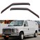 YQAUTEC in-Channel Window Rain Guards Shield for 2007-2014 Ford E-150/E-250/E-350/E-450 Super Duty, Window Vent Visors Shades Wind Deflectors for 07-14 E150 E250 E350 E450