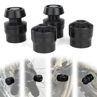 Xitomer Front Rear Axle Sliders Fit for GSX-S 125/ GSXR 125 2017-2024 Frame Sliders Fit for DR-Z50/ DR-Z125 Crash Protector with Swing Arm Bobbins (Black)