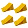 HOXWELL 2 Pairs Wheel Chocks for Travel Trailers, Non Slip Heavy Duty Yellow Wheel Chock, Lightweight Wheel Stoppers for Cars Camper Trucks RVs, Easy to Carry &amp; Suitable for Most Tyre Sizes