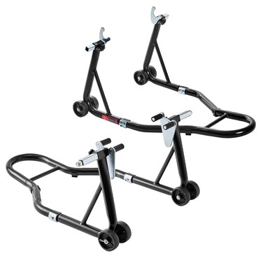 Donext Motorcycle Stand 850LB Sport Bike Front and Rear Wheel Lift Swingarm Paddock Stands Black U
