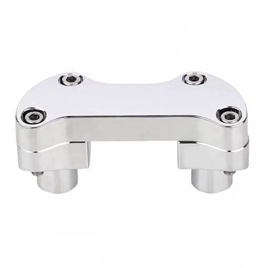 TDZ 1&rdquo; inch Handlebar Riser/Top Clamp Kit Chrome 2" Tall for Harley Touring Softail Sportster Dyna, (rise height：2" ；for 1" bar)