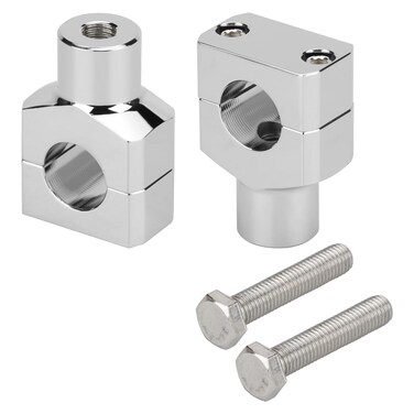VG MOTO Motorcycle 1 inch Handlebar Risers 25mm Bar Mount Clamp Chrome Universal Replacement for Harley Sportster Softail Dyna V-star Shadow Kawasaki Suzuki Yamaha