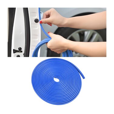 Osilly Car Door Edge Guards, 16Ft Rubber Seal Car Door Edge Trim, U Shape Door Edge Protector Guard, Aluminum Weather Proofing Automotive Door Edge Molding Protection for Most Car (Blue)