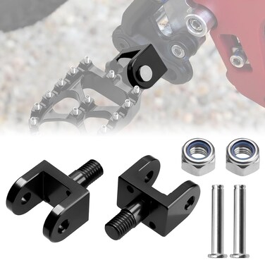 URLWALL 2pcs Foot Pegs Holder for Sur Ron Light Bee X and S Segway X160 X260 Honda CRF150F 03-19 CRF230F 03-19,CNC Aluminum Anti-rust Durable Foot Peg Clamps,Widen and Thicken Foot Peg Bracket
