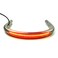 TADAFA 1 inch Tube Hoop with 230mm/9.06 inch Width Retro Motorcycle Cafe Racer Seat Frame Hoop Flat Loop with LED Strip Brake Light Turn Singal Tail Light