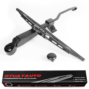 OTUAYAUTO Rear Windshield Wiper Arm Blade Set - Replacement for Jeep Cherokee KL 2014-2023, Chrysler Pacifica 2017-2024 - Factory Style Back Wiper Cover Accessories Assembly for Rear Window