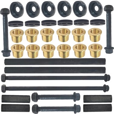 BIGLKNM Front Arm Bushing Dust Cover Seal Caps Bolts &amp; Nuts Shaft Collar Upper Lower Rebuild Kit Fit for Banshee 350 YFZ350 Raptor 125 250 700 YFM125 YFM250 YFM700 YFZ450