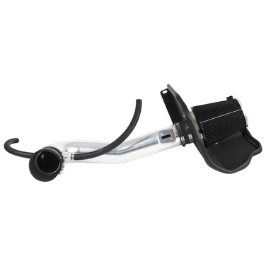 3.5 Inch Cold Air Intake Filter Kit &amp; Heat Shield for Silverado 1500 2014-2018; Sierra 1500 2014-2018; for Cadillac Escalade Suburban Yukon Tahoe 15-20 5.3L 6.2L V8 (Silver Tube &amp; Black Filter)