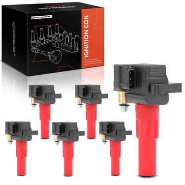 A-Premium Engine Ignition Coil Pack Compatible with Subaru Legacy 2010-2018, Outback 2010-2018, Tribeca 2010-2014, H6 3.6L, 6-PC Set