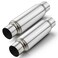A-KARCK Exhaust Resonator 3 Inch Inlet, 3" Inlet 3" Outlet 16" Overall Length Performance Muffler Resonator, Deep Tone Clear Up Rasp 2 Pack