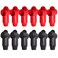 Ampper 12 Pcs Silicone 3/8" Stud Terminal Covers, Flexible Post Terminal Cover Protector Boot for Battery Power &amp; Ground Junction Block Post, Fits 1-3/0 Gauge Wire (Red &amp; Black)