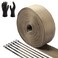 CARDI 2" x 50' Titanium Exhaust Heat Wrap for Motorcycle Heat Shield Tape with 14 Stainless Ties and Gloves