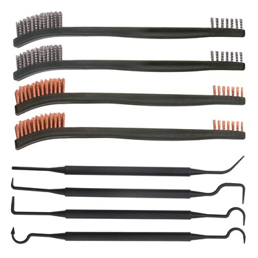 Yenblow Carburetor Cleaning Tool Kit, Torch Nozzle Tip Dirt Cleaner, 8 Double-Ended Polishing Brush and Pick Tool Kits for Motorcycle ATV Welder Carb Chainsaw Orifices