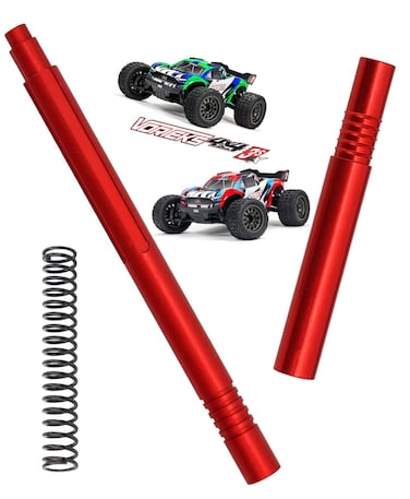 ARRCat Aluminum Center Slider Driveshaft Upgrades for 1/10 Vortek 4x4 3s Blx,Comp Center Slider Driveshaft Hop Ups,Replaces AR310884,Red