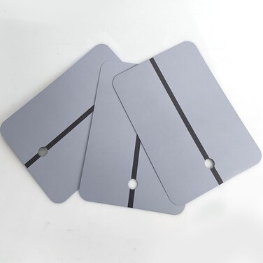 Automotive Sprayout Cards, 100 Pack Professional Industrial Matching Metal Spray Out Cards, Black Checkered Metal Test Panel Metal Colorimetric Cards for Automotive Refinishing (100pc Medium Gray)