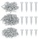 Swpeet 400 Pcs 3 Sizes 3/4" 1" 1-1/4" Galvanized Roofing Felt Nails Assortment Kit, Roofing Nails Roofing Felt Pins Suit for Shed Roof Roofing Felt Slate Boards, Asphalt Shingles