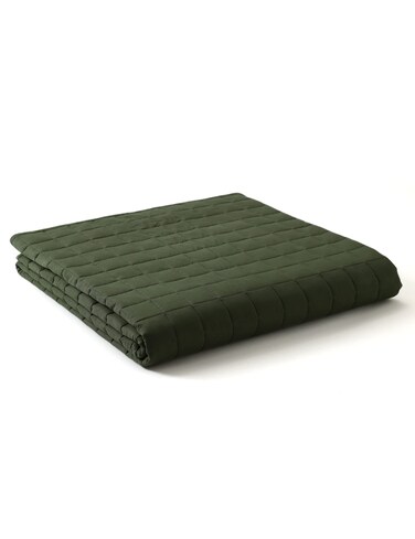 YnM Exclusive Weighted Blanket, Soothing Cotton, Smallest Compartments with Glass Beads, Bed Blanket for One Person of 140lbs, Ideal for Queen or King Bed (60x80 Inches, 15 Pounds, Dark Grey)