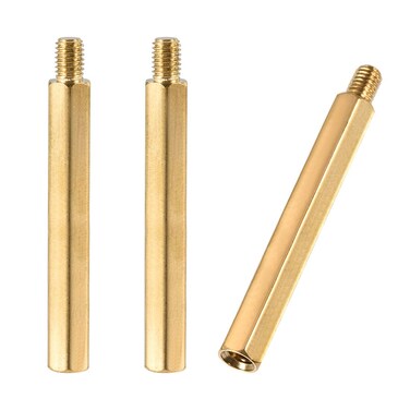 uxcell M5x60mm+7mm Male-Female Brass Hex PCB Motherboard Spacer Standoff for FPV Drone Quadcopter, Computer &amp; Circuit Board 3pcs