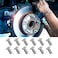Kewucn 12 PCS Stainless Steel Brake Disc Rotor Screws for Front and Rear, OEM 93600-06014-0H Replacement Accessories, Retaining Screws Set for K3, City, Civic, Accord, Odyssey