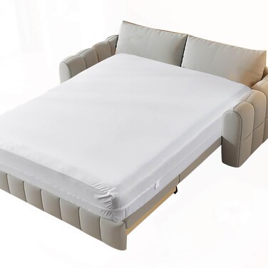 Kingnex 60x72x6 Zippered Sleeper Sofa Queen Mattress Encasement Cover Waterproof 6 Sided Mattress Protector for Sofa Bed
