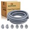 Wocloer Liquid-Tight Conduit, 1-1/4 inch 25 Foot Flexible Non Metallic Electrical Conduit and Connector Kit,With 4 Straight and 2 Angle Fittings.1-1/4" Dia