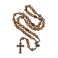 Intercession&trade; Our Father Sacred Handmade Solid Wood Rosary (St Michael - Walnut)