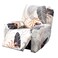 FUANGUI Recliner Chair Cover 4-Pieces Lazyboy Cover for Recliner Chair with Storage Pockets Furniture Protector for Living Room, Jacquard Sofa Slipcover for Kids, Pets, Dog and Cat, 06