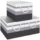Fab totes Storage Bins [-Pack], Foldable Storage Baskets for Organizing Toys, Books, Shelves, Closet, Large Storage Box with Rope Handles, Sturdy Organizer Bins,Gradient Grey
